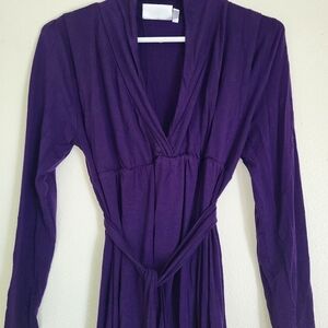 Purple Long Sleeve Dress